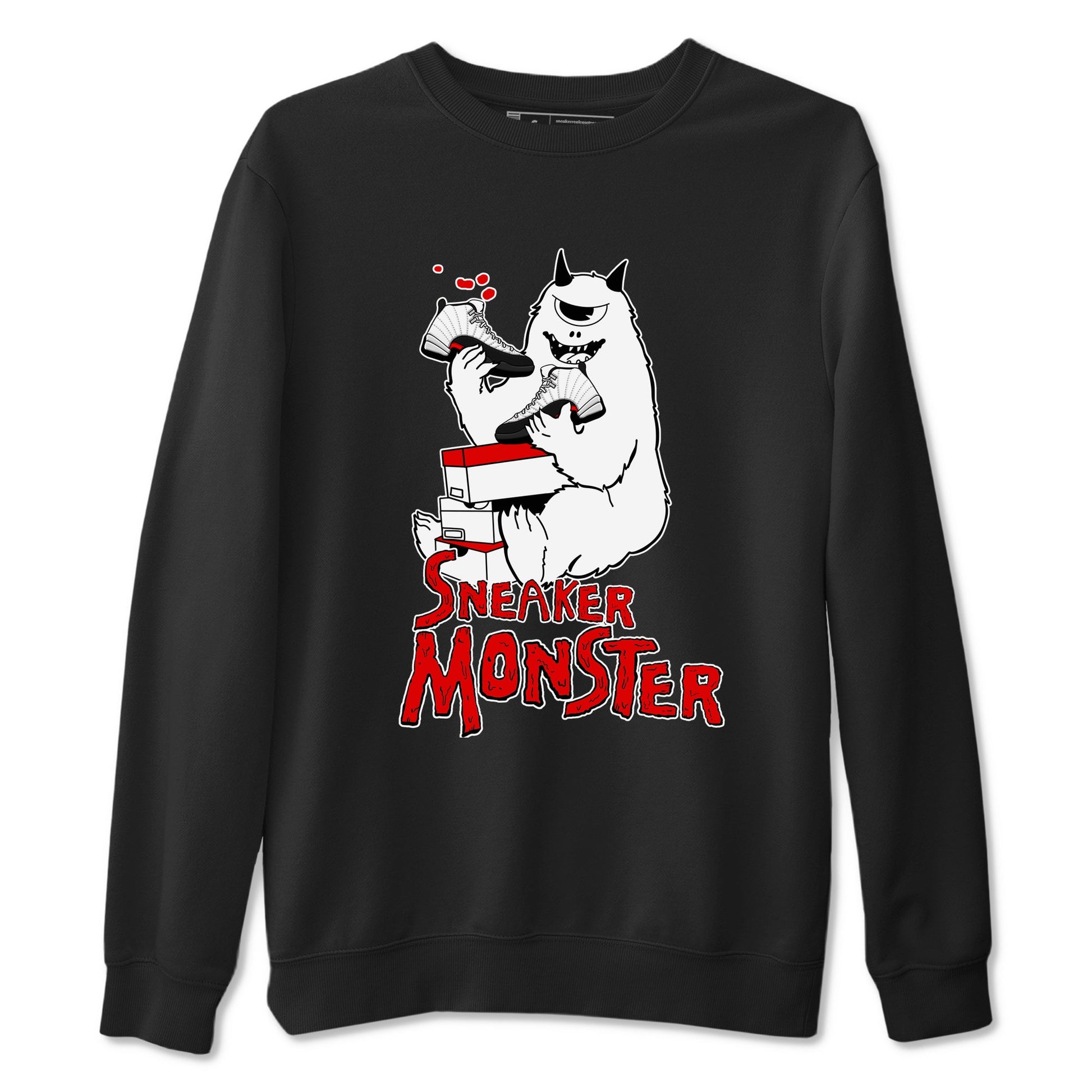 Air Jordan 12 Retro Taxi Flip shirts to match jordans Sneaker Monster sneaker match tees 12s Red Taxi SNRT sneaker release Tees unisex cotton Black 2 crew neck shirt