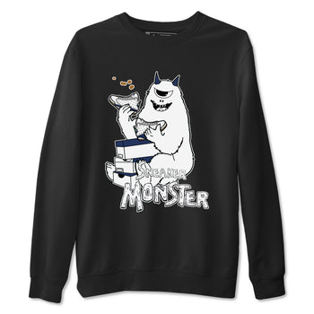 13s Midnight Navy shirts to match jordans Sneaker Monster sneaker match tees Air Jordan 13 Midnight Navy SNRT Sneaker Release Tees unisex cotton Black 2 crew neck shirts