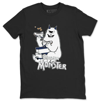 13s Midnight Navy shirts to match jordans Sneaker Monster sneaker match tees Air Jordan 13 Midnight Navy SNRT Sneaker Release Tees unisex cotton Black 2 crew neck shirts