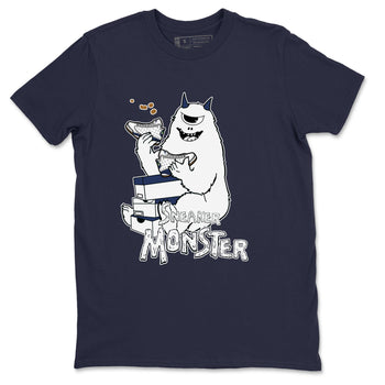 13s Midnight Navy shirts to match jordans Sneaker Monster sneaker match tees Air Jordan 13 Midnight Navy SNRT Sneaker Release Tees unisex cotton Navy 2 crew neck shirts