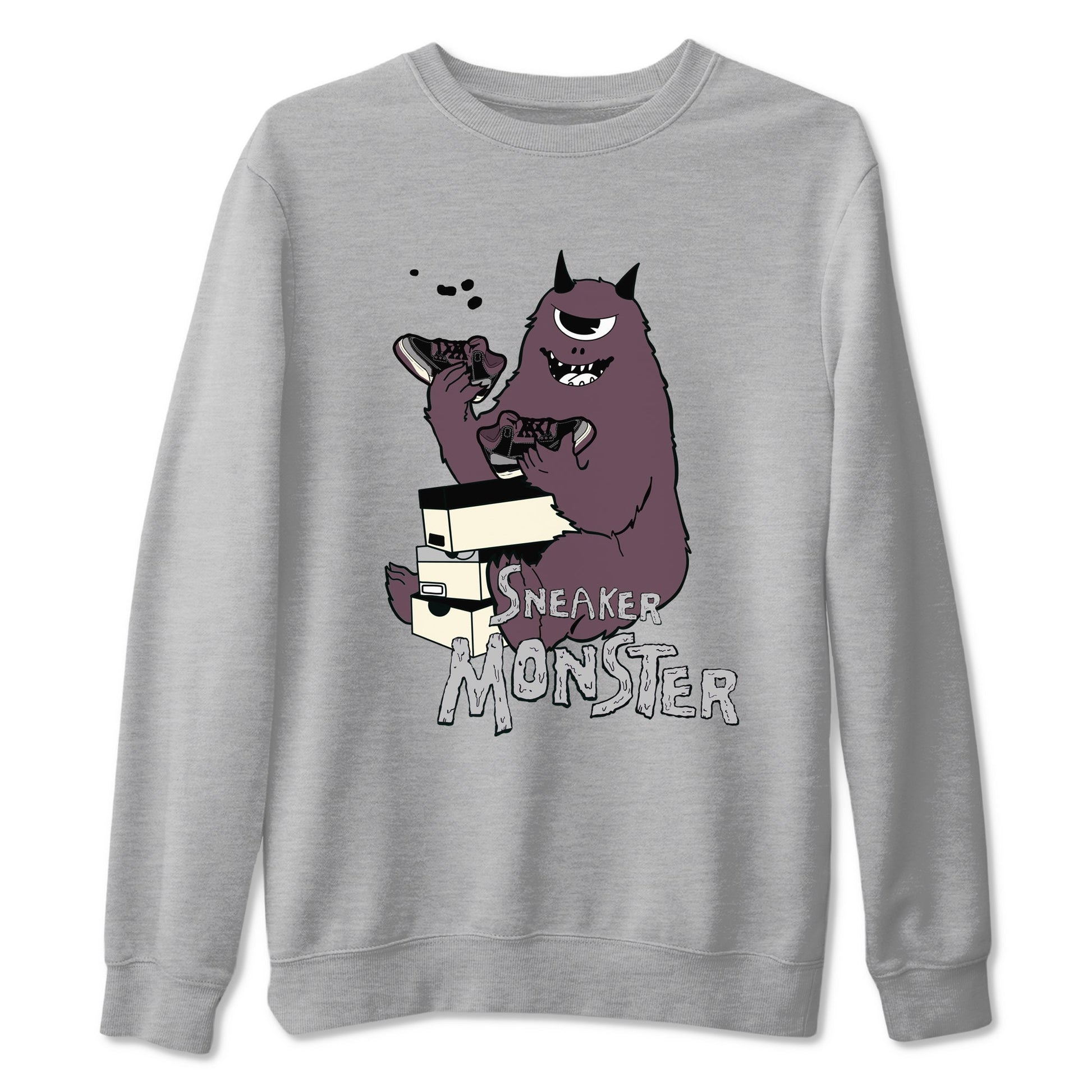 AJ3 A Ma Maniere x Black shirts to match jordans Sneaker Monster sneaker match tees A Ma Maniere x Air Jordan 3 “Black” SNRT Sneaker Tees streetwear brand Heather Grey 2 unisex cotton tee