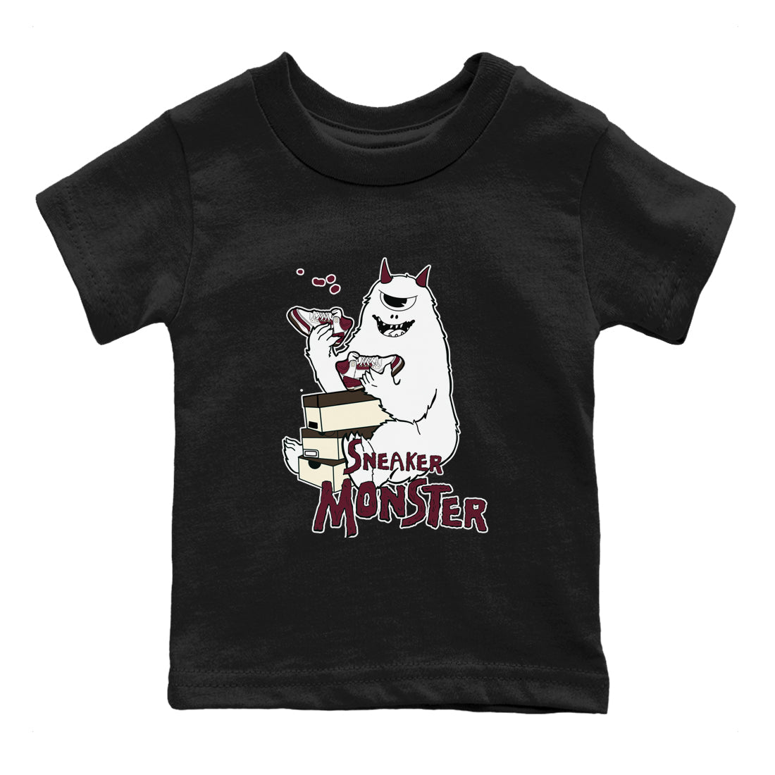 3s A Ma Maniere x Burgundy Crush shirts to match jordans Sneaker Monster sneaker match teesA Ma Maniére x Air Jordan 3 "Burgundy Crush" SNRT Sneaker Tees streetwear brand Baby and Youth Black 2 cotton tee