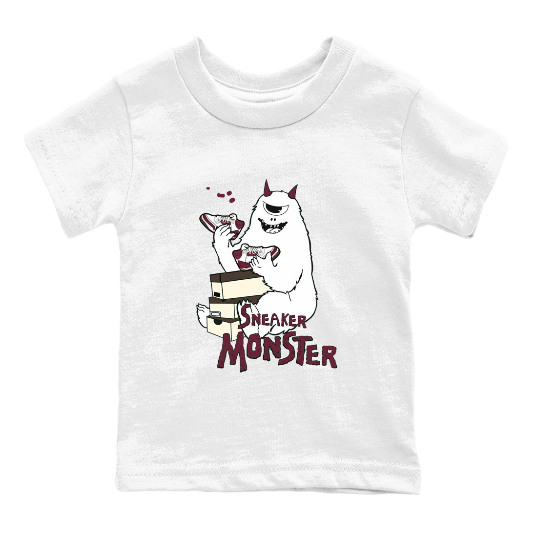 3s A Ma Maniere x Burgundy Crush shirts to match jordans Sneaker Monster sneaker match teesA Ma Maniére x Air Jordan 3 "Burgundy Crush" SNRT Sneaker Tees streetwear brand Baby and Youth White 2 cotton tee