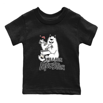 3s Cement Grey shirts to match jordans Sneaker Monster sneaker match tees Air Jordan 3 Cement Grey SNRT Sneaker Release Tees Youth Baby Black 2 crew neck shirts