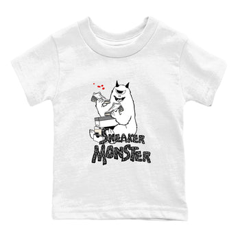 3s Cement Grey shirts to match jordans Sneaker Monster sneaker match tees Air Jordan 3 Cement Grey SNRT Sneaker Release Tees Youth Baby White 2 crew neck shirts