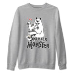 3s Cement Grey shirts to match jordans Sneaker Monster sneaker match tees Air Jordan 3 Cement Grey SNRT Sneaker Release Tees unisex cotton Heather Grey 2 crew neck shirts