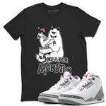 3s Cement Grey shirts to match jordans Sneaker Monster sneaker match tees Air Jordan 3 Cement Grey SNRT Sneaker Release Tees unisex cotton Black 1 crew neck shirts