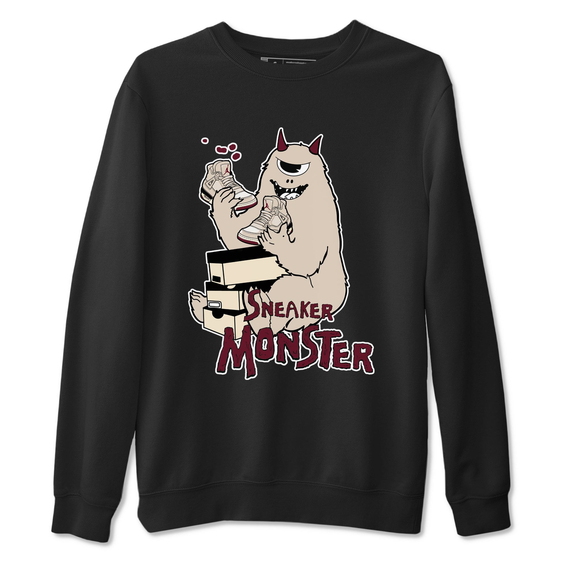 4s A Ma Maniere x Fossil Stone shirts to match jordans Sneaker Monster sneaker match tees 4s A Ma Maniere x Fossil Stone match shoes to clothes SNRT Sneaker Tees unisex cotton Black 2 shirts