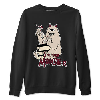 4s A Ma Maniere x Fossil Stone shirts to match jordans Sneaker Monster sneaker match tees 4s A Ma Maniere x Fossil Stone match shoes to clothes SNRT Sneaker Tees unisex cotton Black 2 shirts