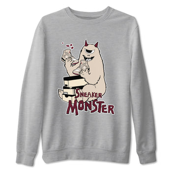 4s A Ma Maniere x Fossil Stone shirts to match jordans Sneaker Monster sneaker match tees 4s A Ma Maniere x Fossil Stone match shoes to clothes SNRT Sneaker Tees unisex cotton Heather Grey 2 shirts