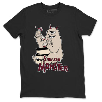 4s A Ma Maniere x Fossil Stone shirts to match jordans Sneaker Monster sneaker match tees 4s A Ma Maniere x Fossil Stone match shoes to clothes SNRT Sneaker Tees unisex cotton Black 2 shirts