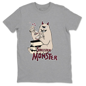 4s A Ma Maniere x Fossil Stone shirts to match jordans Sneaker Monster sneaker match tees 4s A Ma Maniere x Fossil Stone match shoes to clothes SNRT Sneaker Tees unisex cotton Heather Grey 2 shirts