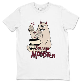 4s A Ma Maniere x Fossil Stone shirts to match jordans Sneaker Monster sneaker match tees 4s A Ma Maniere x Fossil Stone match shoes to clothes SNRT Sneaker Tees unisex cotton White 2 shirts