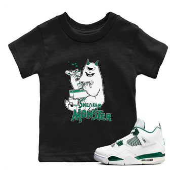 4s Oxidized Green shirts to match jordans Sneaker Monster sneaker match tees Air Jordan 4 Oxidized Green SNRT Sneaker Tees streetwear brand Baby and Youth Black 1 cotton tee