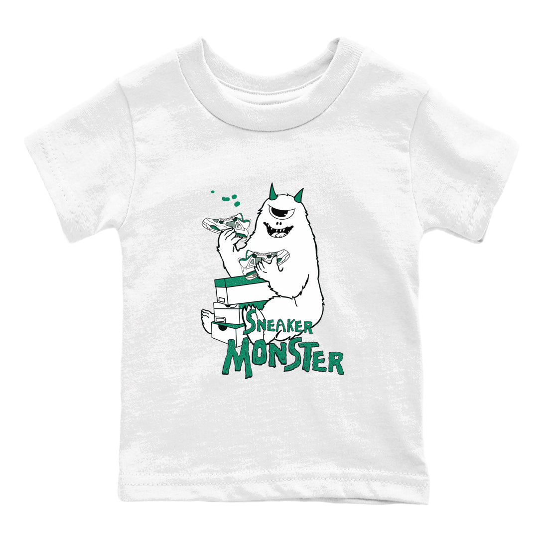 4s Oxidized Green shirts to match jordans Sneaker Monster sneaker match tees Air Jordan 4 Oxidized Green SNRT Sneaker Tees streetwear brand Baby and Youth White 2 cotton tee