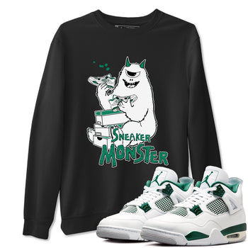 4s Oxidized Green shirts to match jordans Sneaker Monster sneaker match tees Air Jordan 4 Oxidized Green SNRT Sneaker Tees streetwear brand Black 1 unisex cotton tee