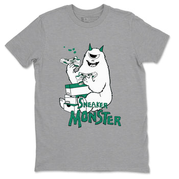 4s Oxidized Green shirts to match jordans Sneaker Monster sneaker match tees Air Jordan 4 Oxidized Green SNRT Sneaker Tees streetwear brand Heather Grey 2 unisex cotton tee