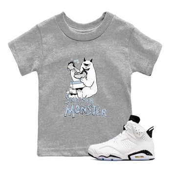 Air Jordan 6 Reverse Oreo shirts to match jordans Sneaker Monster sneaker match tees Air Jordan 6 White Black SNRT sneaker release tees baby toddler Heather Grey 1 cotton Shirt