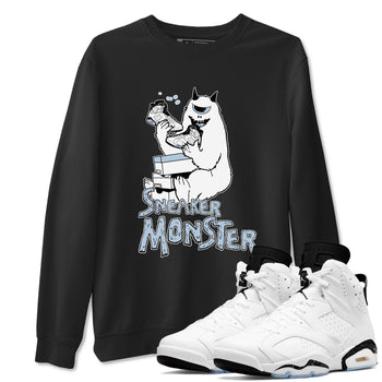 Air Jordan 6 Reverse Oreo shirts to match jordans Sneaker Monster sneaker match tees Air Jordan 6 White Black SNRT Sneaker Release Tees unisex cotton Black 1 crew neck shirt