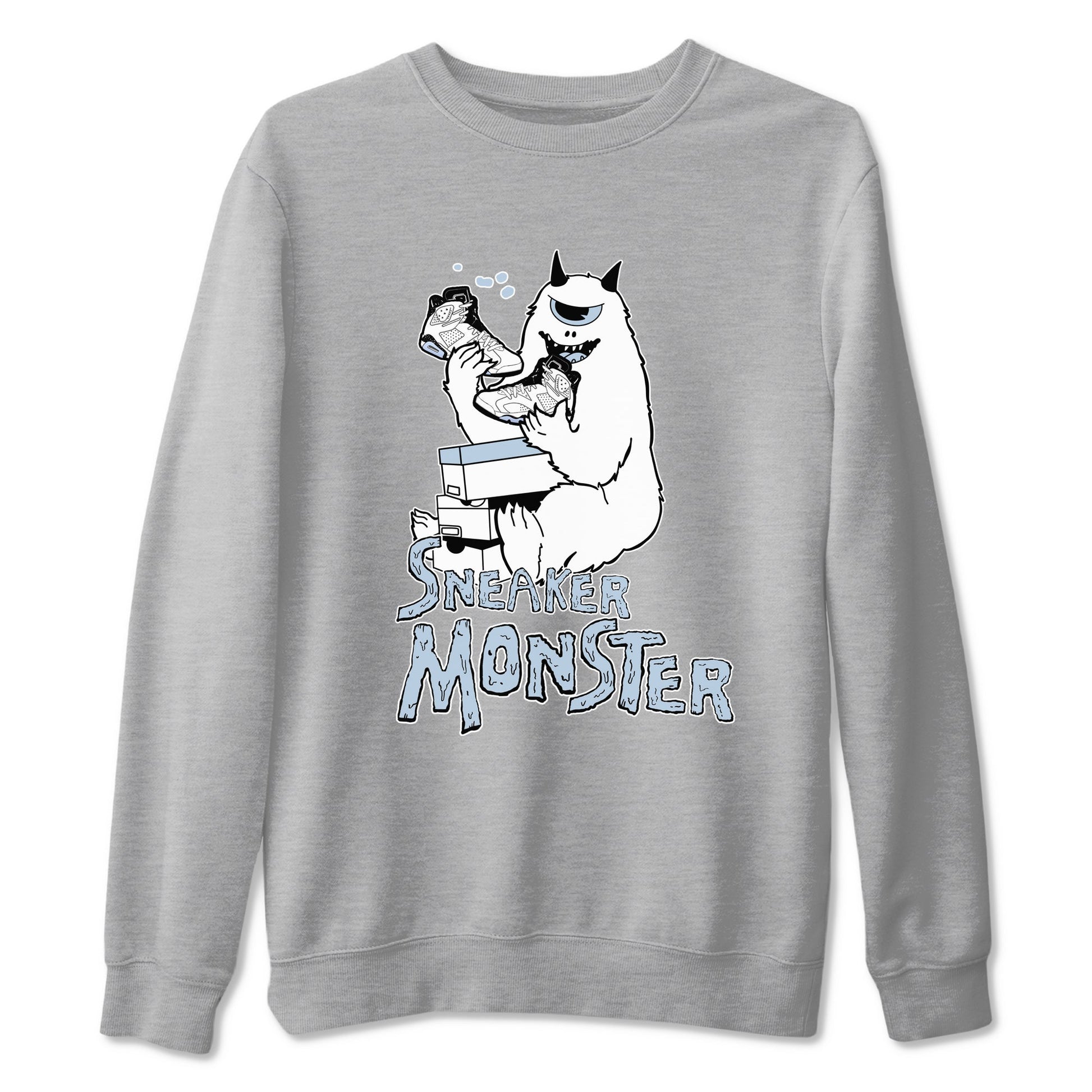 Air Jordan 6 Reverse Oreo shirts to match jordans Sneaker Monster sneaker match tees Air Jordan 6 White Black SNRT Sneaker Release Tees unisex cotton Heather Grey 2 crew neck shirt