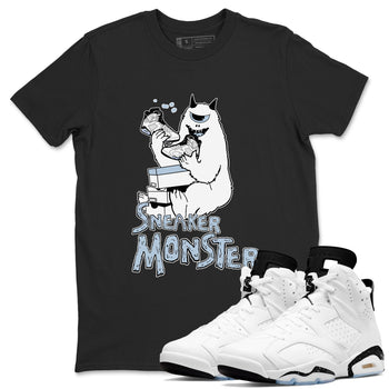 Air Jordan 6 Reverse Oreo shirts to match jordans Sneaker Monster sneaker match tees Air Jordan 6 White Black SNRT Sneaker Release Tees unisex cotton Black 1 crew neck shirt