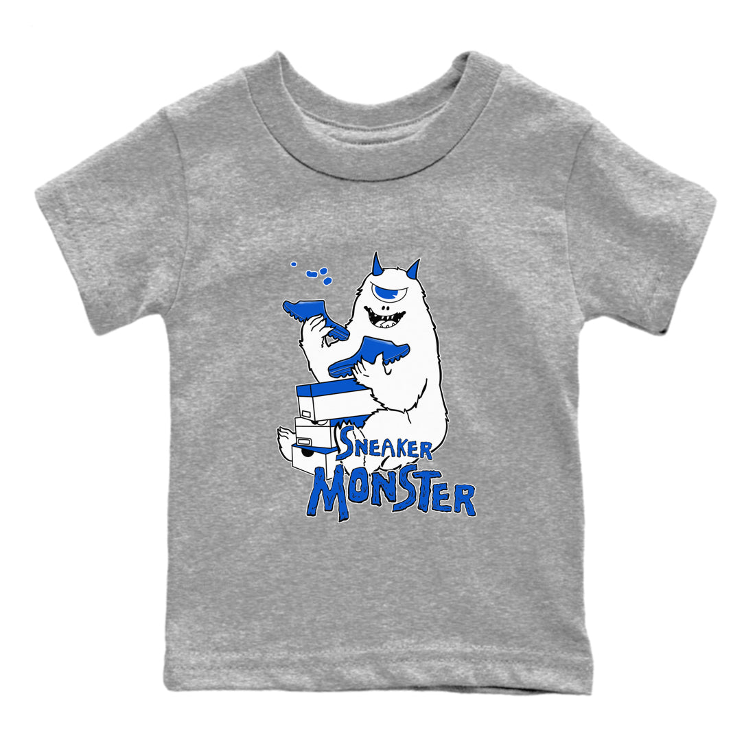 Yeezy Slide Azure shirts to match jordans Sneaker Monster sneaker match tees Yeezy Slide Azure SNRT Sneaker Tees streetwear brand Baby and Youth Heather Grey 2 cotton tee