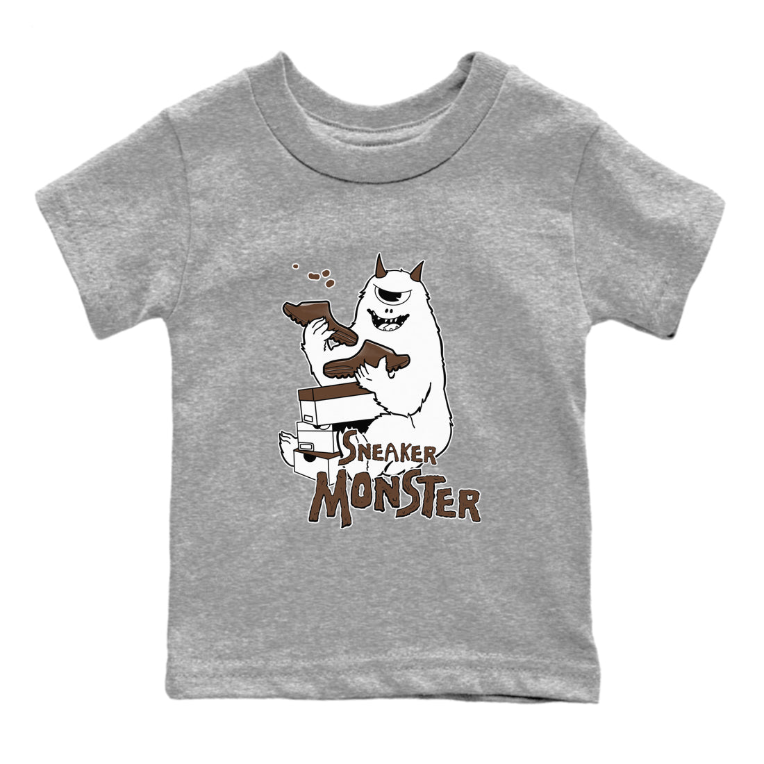 Yeezy Slide Flax shirts to match jordans Sneaker Monster sneaker match tees Yeezy Slide Flax SNRT Sneaker Tees streetwear brand Baby and Youth Heather Grey 2 cotton tee