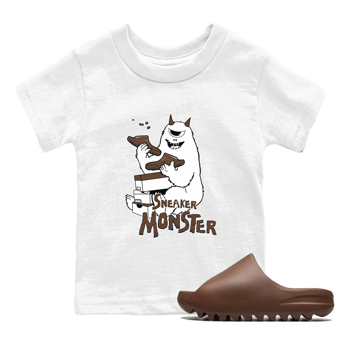Yeezy Slide Flax shirts to match jordans Sneaker Monster sneaker match tees Yeezy Slide Flax SNRT Sneaker Tees streetwear brand Baby and Youth White 1 cotton tee