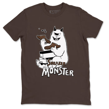 Yeezy Slide Flax shirts to match jordans Sneaker Monster sneaker match tees Yeezy Slide Flax SNRT Sneaker Tees streetwear brand Dark Chocolate 2 unisex cotton tee