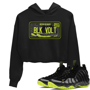 Foams One Black Volt shirts to match jordans Sneaker Plate sneaker match tees Air Foamposite One Black and Volt match shoes to clothes SNRT Sneaker Tees unisex cotton Black 1 crop tee