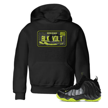Foams One Black Volt shirts to match jordans Sneaker Plate sneaker match tees Air Foamposite One Black and Volt match shoes to clothes SNRT Sneaker Tees Youth Baby Black 1 tee