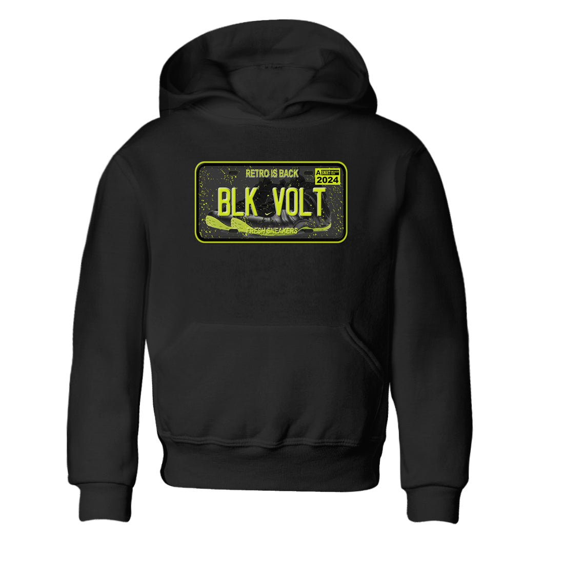 Foams One Black Volt shirts to match jordans Sneaker Plate sneaker match tees Air Foamposite One Black and Volt match shoes to clothes SNRT Sneaker Tees Youth Baby Black 2 tee
