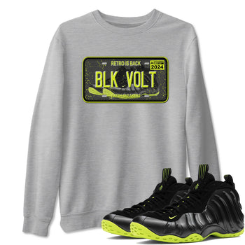 Foams One Black Volt shirts to match jordans Sneaker Plate sneaker match tees Air Foamposite One Black and Volt match shoes to clothes SNRT Sneaker Tees unisex cotton Heather Grey 1 shirts