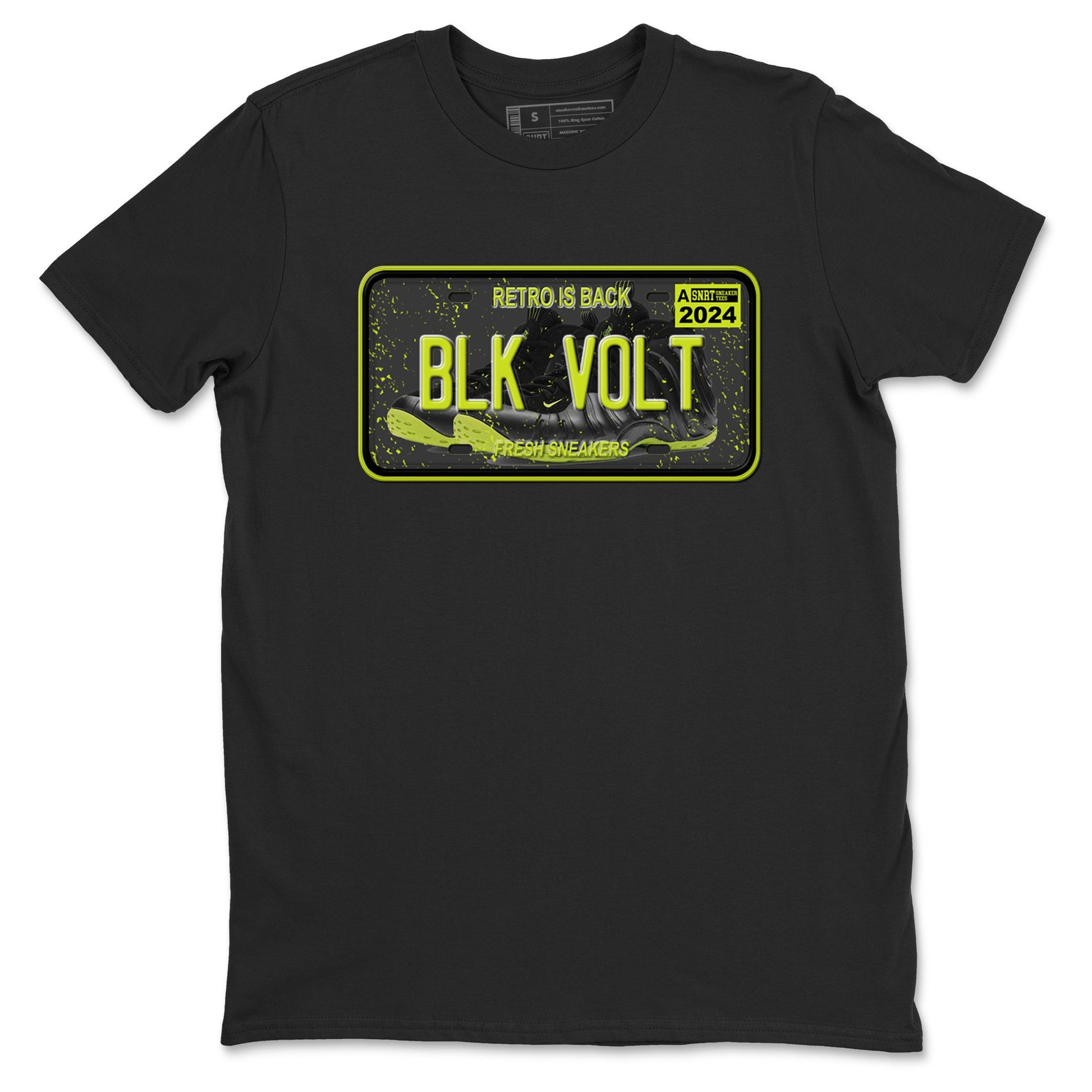 Foams One Black Volt shirts to match jordans Sneaker Plate sneaker match tees Air Foamposite One Black and Volt match shoes to clothes SNRT Sneaker Tees unisex cotton Black 2 shirts