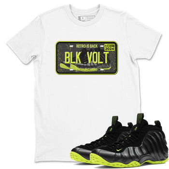 Foams One Black Volt shirts to match jordans Sneaker Plate sneaker match tees Air Foamposite One Black and Volt match shoes to clothes SNRT Sneaker Tees unisex cotton White 1 shirts