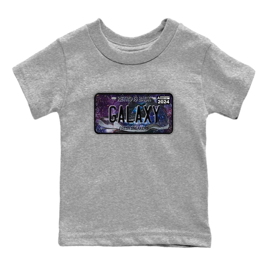 Air Foamposite One Galaxy shirts to match jordans Sneaker Plate sneaker match tees Air Foamposite One Galaxy SNRT Sneaker Release Tees Youth Baby Heather Grey 2 crew neck shirts