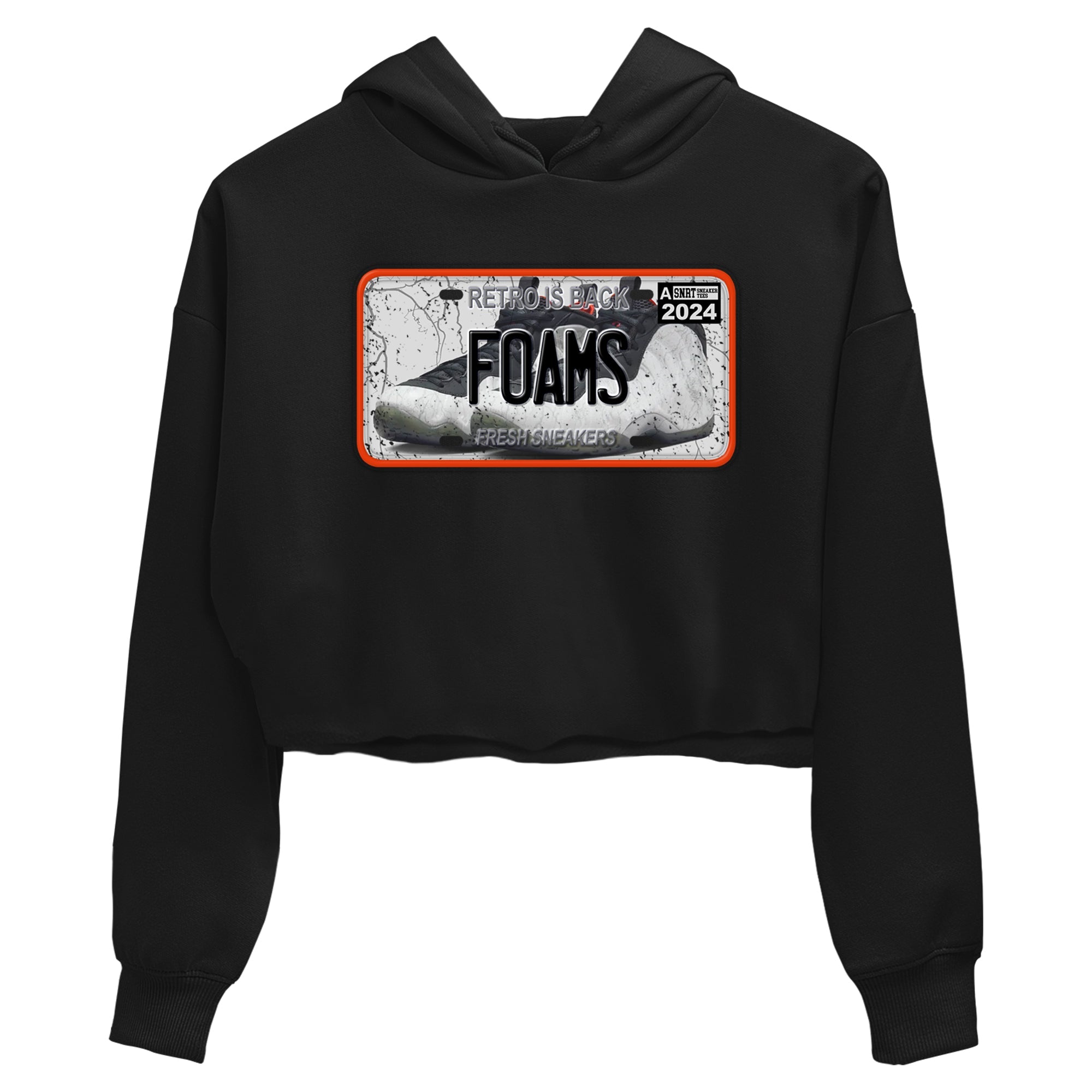 Foams One Jin shirts to match jordans Sneaker Plate sneaker match tees Air Foamposite One Jin match shoes to clothes SNRT Sneaker Tees unisex cotton Black 2 crop tee