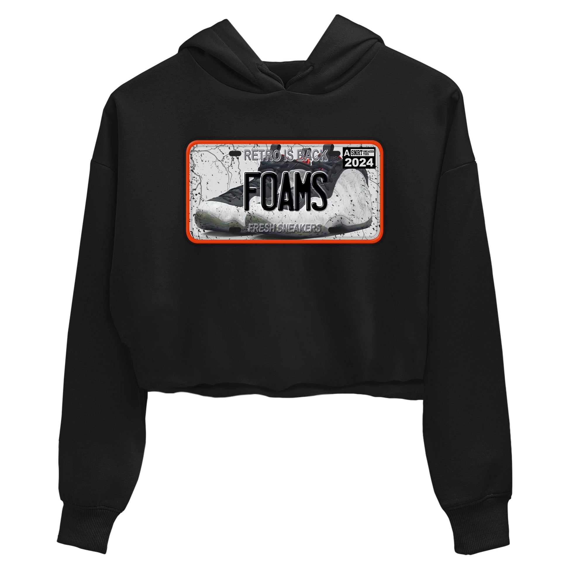 Foams One Jin shirts to match jordans Sneaker Plate sneaker match tees Air Foamposite One Jin match shoes to clothes SNRT Sneaker Tees unisex cotton Black 2 crop tee