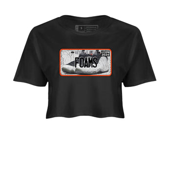 Foams One Jin shirts to match jordans Sneaker Plate sneaker match tees Air Foamposite One Jin match shoes to clothes SNRT Sneaker Tees unisex cotton Black 2 crop tee