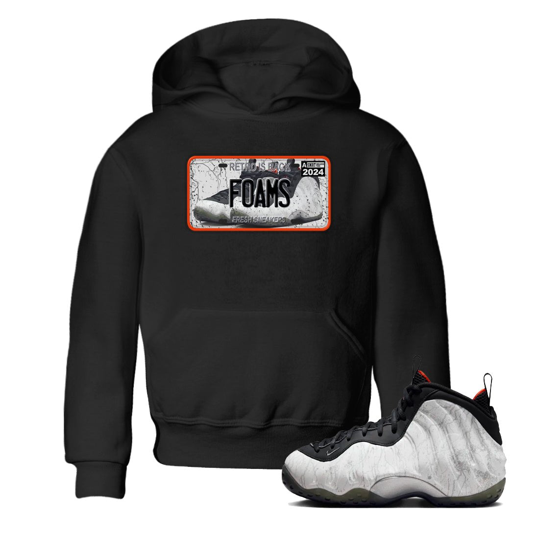 Foams One Jin shirts to match jordans Sneaker Plate sneaker match tees Air Foamposite One Jin match shoes to clothes SNRT Sneaker Tees Youth Baby Black 1 tee