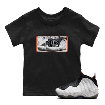 Foams One Jin shirts to match jordans Sneaker Plate sneaker match tees Air Foamposite One Jin match shoes to clothes SNRT Sneaker Tees Youth Baby Black 1 tee