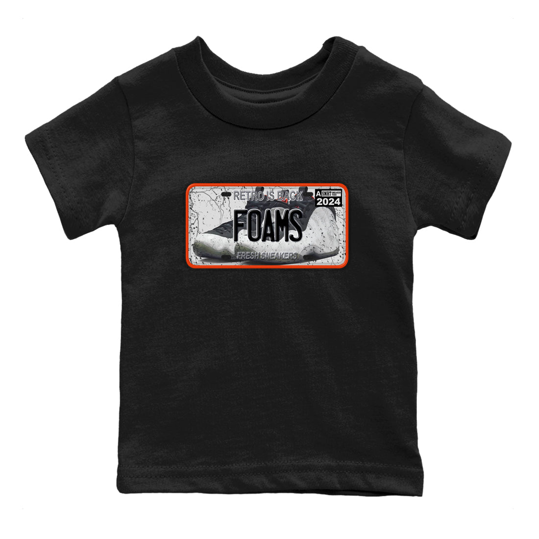 Foams One Jin shirts to match jordans Sneaker Plate sneaker match tees Air Foamposite One Jin match shoes to clothes SNRT Sneaker Tees Youth Baby Black 2 tee