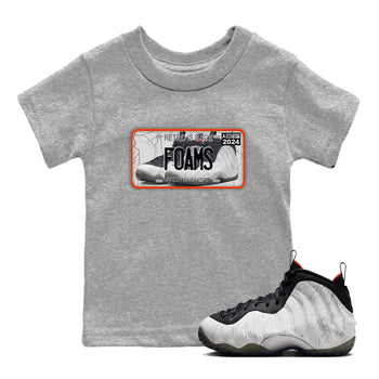 Foams One Jin shirts to match jordans Sneaker Plate sneaker match tees Air Foamposite One Jin match shoes to clothes SNRT Sneaker Tees Youth Baby Heather Grey 1 tee
