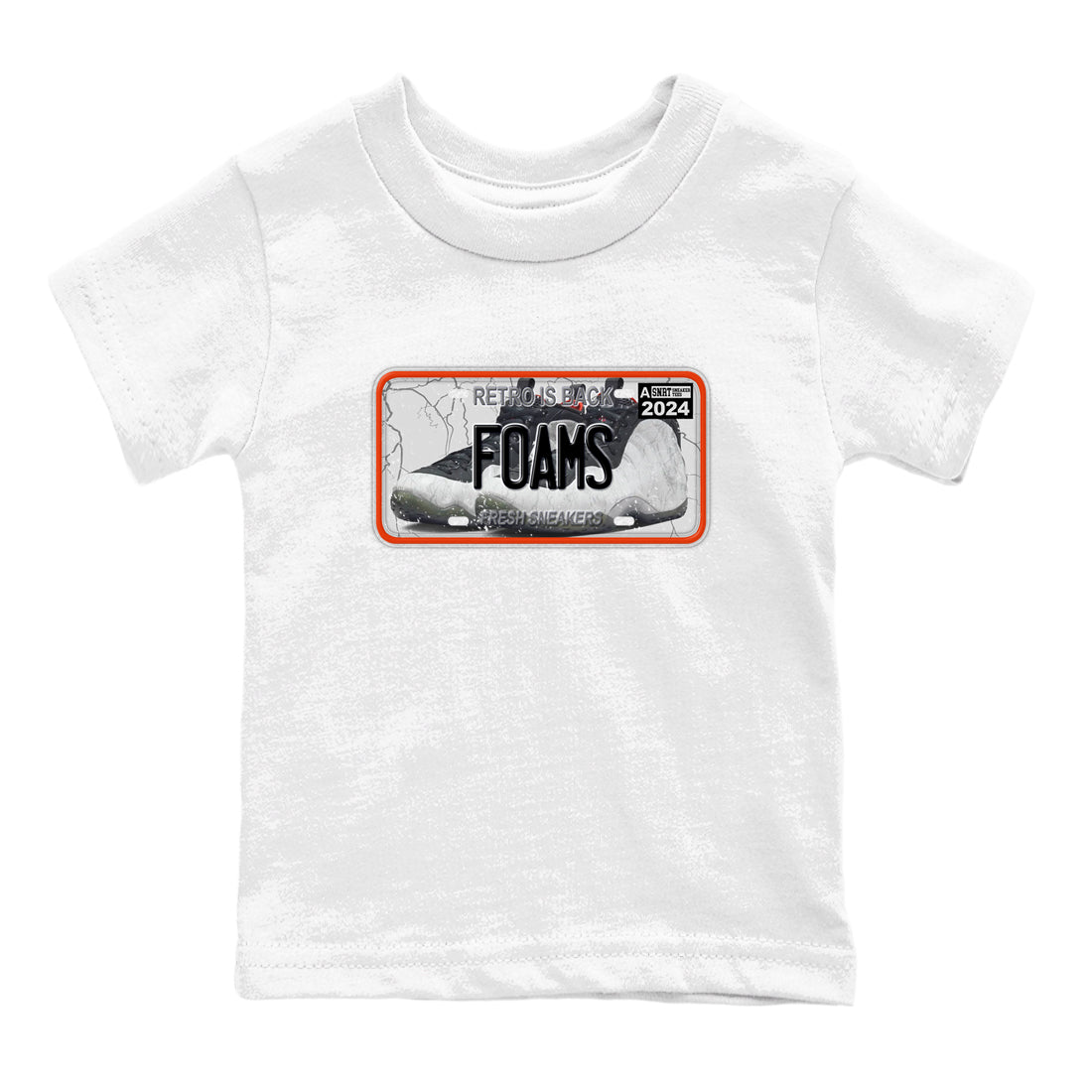Foams One Jin shirts to match jordans Sneaker Plate sneaker match tees Air Foamposite One Jin match shoes to clothes SNRT Sneaker Tees Youth Baby White 2 tee