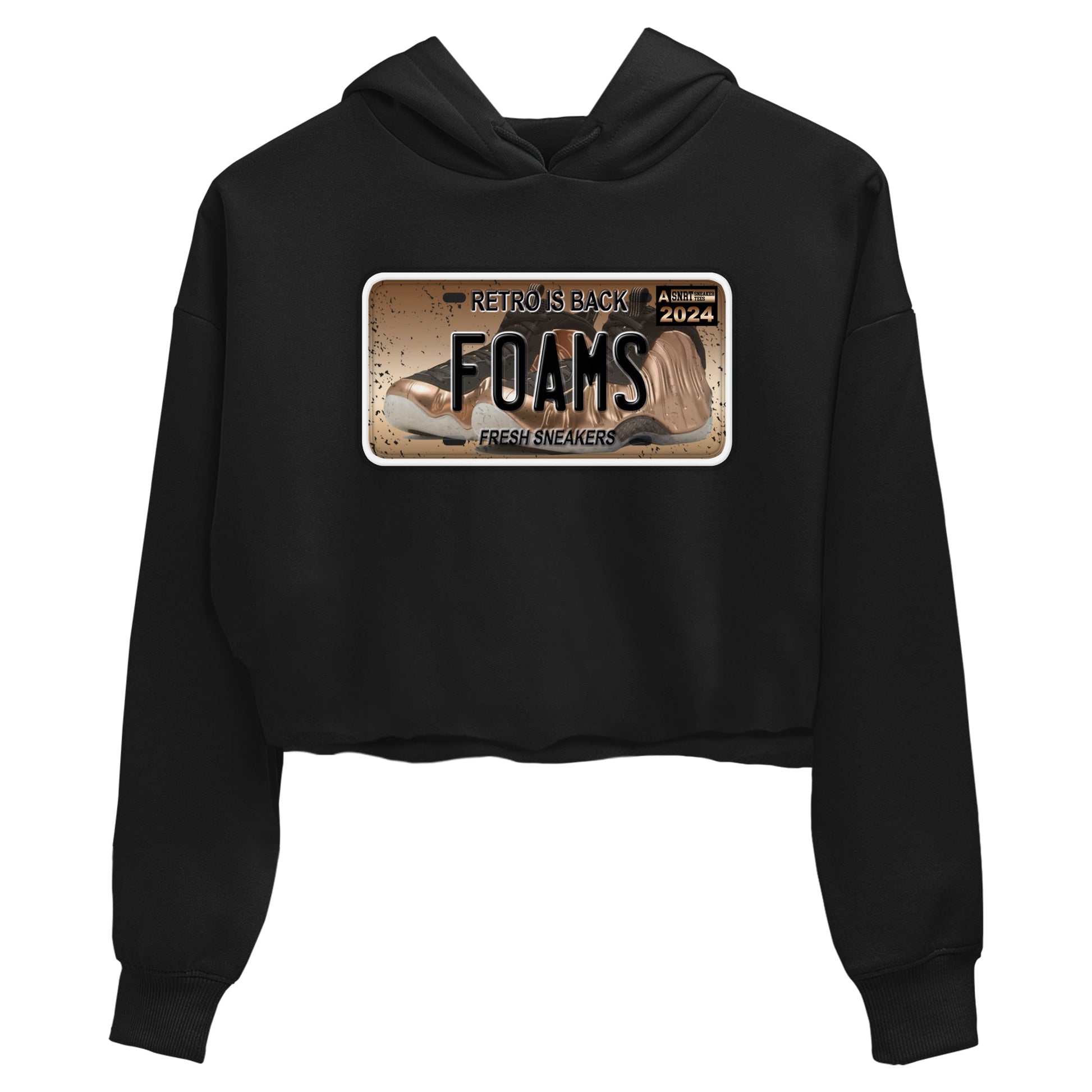 Air Foamposite One Metallic Copper shirts to match jordans Sneaker Plate sneaker match tees Foams One Metallic Copper match shoes to clothes SNRT Sneaker Tees unisex cotton Black 2 crop tee