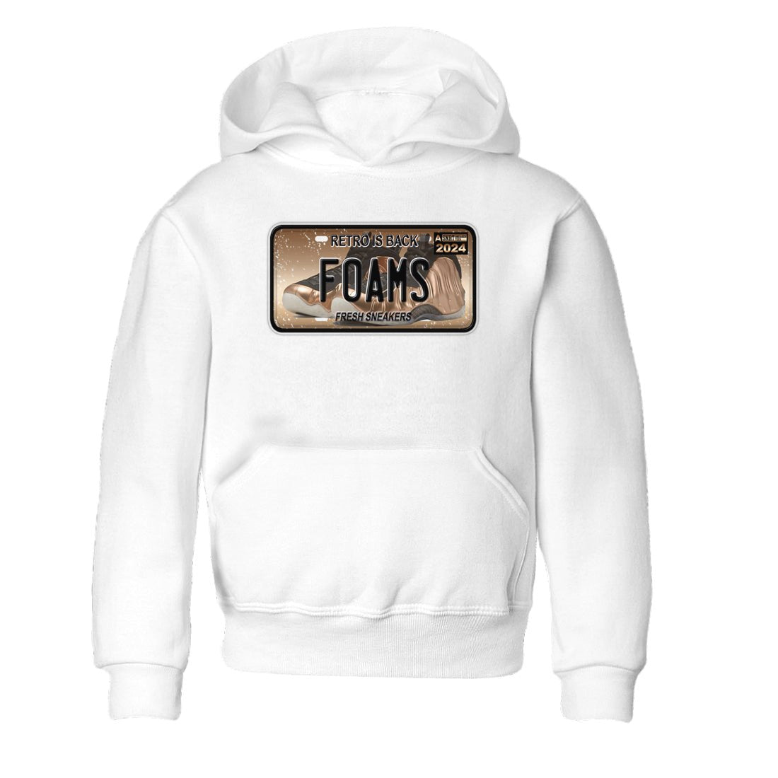 Air Foamposite One Metallic Copper shirts to match jordans Sneaker Plate sneaker match tees Foams One Metallic Copper match shoes to clothes SNRT Sneaker Tees Youth Baby White 2 tee
