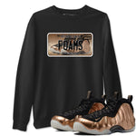 Air Foamposite One Metallic Copper shirts to match jordans Sneaker Plate sneaker match tees Foams One Metallic Copper match shoes to clothes SNRT Sneaker Tees unisex cotton Black 1 shirts