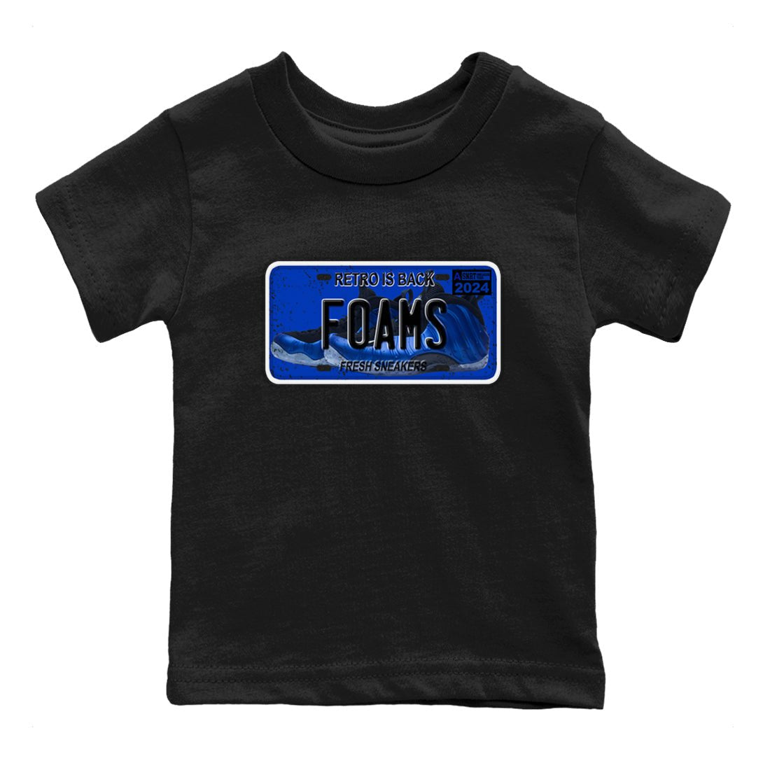 Foams One Royal shirts to match jordans Sneaker Plate sneaker match tees Air Foamposite One Royal match shoes to clothes SNRT Sneaker Tees Youth Baby Black 2 tee