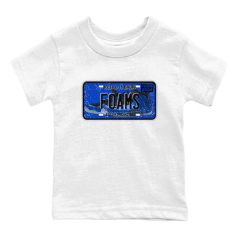 Foams One Royal shirts to match jordans Sneaker Plate sneaker match tees Air Foamposite One Royal match shoes to clothes SNRT Sneaker Tees Youth Baby White 2 tee
