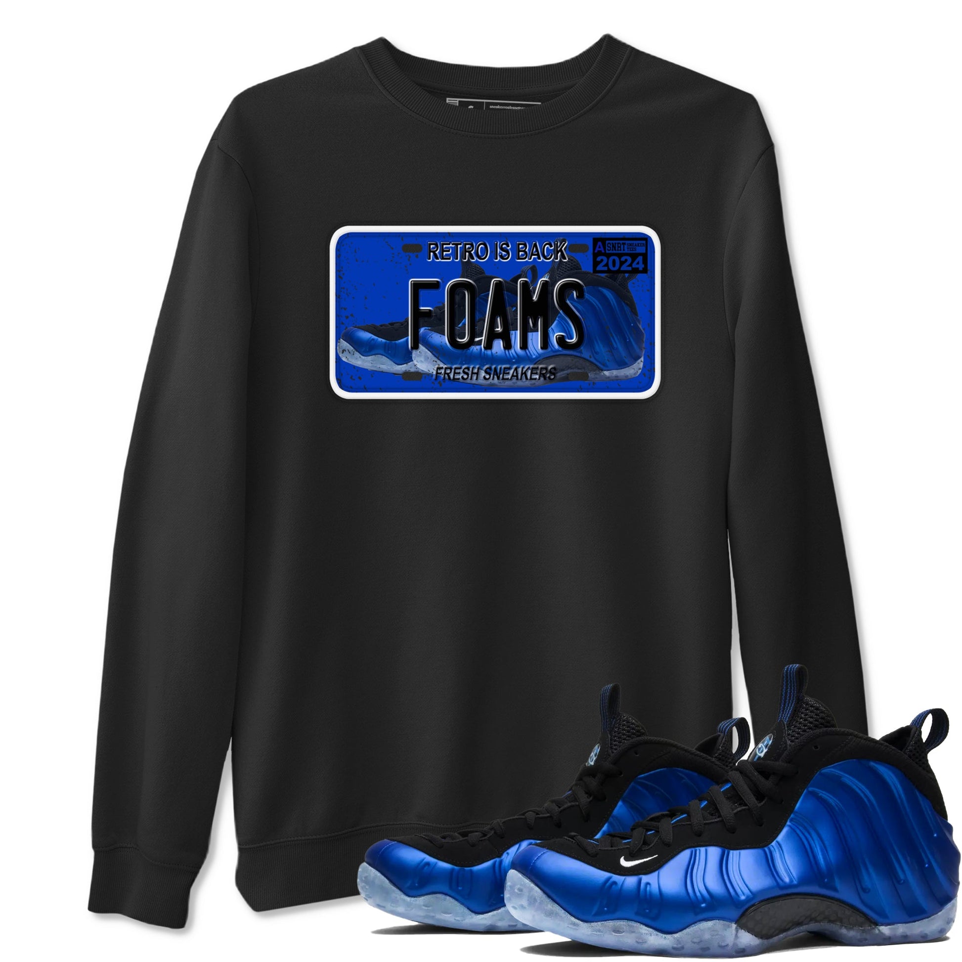 Foams One Royal shirts to match jordans Sneaker Plate sneaker match tees Air Foamposite One Royal match shoes to clothes SNRT Sneaker Tees unisex cotton Black 1 shirts